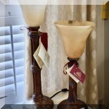 L12. Wildwood torchiere style table lamps.